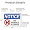 Signmission No Animals Allowed, 14 in W x Rectangle, Aluminum OS-2PACK-NS-A-1014-L-16010 - alternate 2